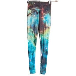 Black Milk Blue Galaxy Print Leggings Size XXS